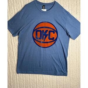 Okc Thunder Unisex T Shirt Size Xl Sky Blue